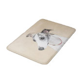 Whippet-schildering - Kute Original Dog Art Badmat (Gekanteld)
