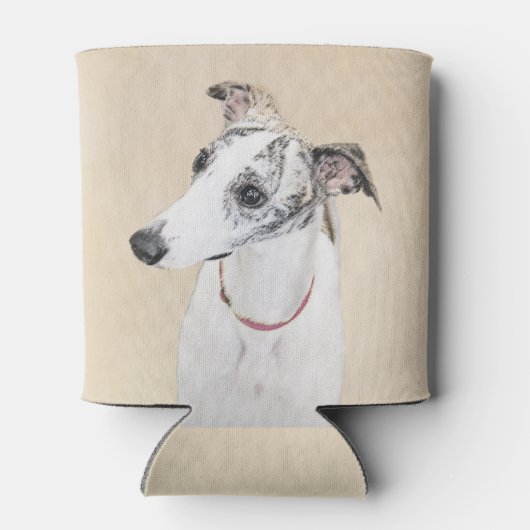 Whippet-schildering - Kute Original Dog Art Blikjeskoeler (Achterkant)