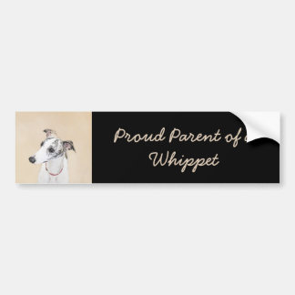 Whippet-schildering - Kute Original Dog Art Bumpersticker
