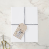 Whippet-schildering - Kute Original Dog Art Cadeaulabel (Met Touw)