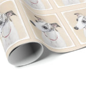 Whippet-schildering - Kute Original Dog Art Cadeaupapier (Rol Hoek)
