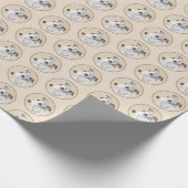 Whippet-schildering - Kute Original Dog Art Cadeaupapier (Hoek)