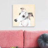 Whippet-schildering - Kute Original Dog Art Canvas Afdruk (Insitu (Woonkamer))
