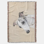 Whippet-schildering - Kute Original Dog Art Deken (Voorkant Verticaal)