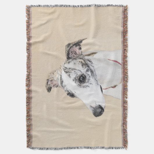 Whippet-schildering - Kute Original Dog Art Deken (Voorkant Verticaal)