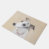 Whippet-schildering - Kute Original Dog Art Deurmat (Schuin)
