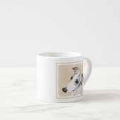 Whippet-schildering - Kute Original Dog Art Espresso Kop (Voorkant rechts)