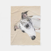 Whippet-schildering - Kute Original Dog Art Fleece Deken (Voorkant)