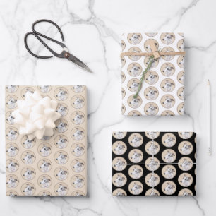 Whippet-schildering - Kute Original Dog Art Inpakpapier Vel