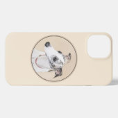 Whippet-schildering - Kute Original Dog Art iPhone Hoesje (Achterkant horizontaal)