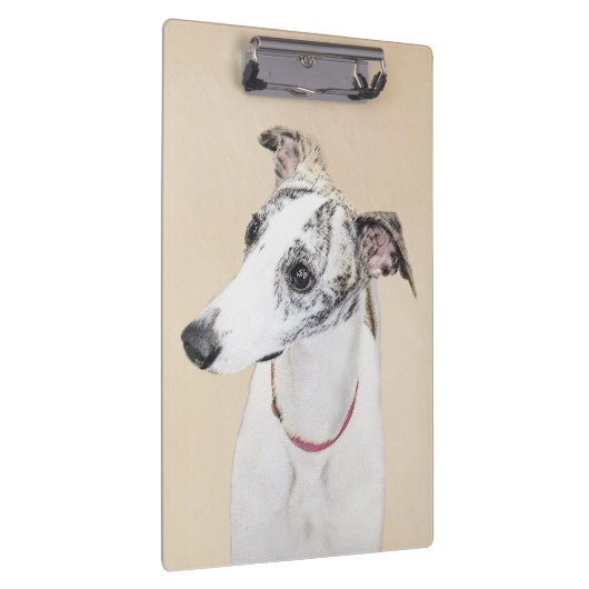 Whippet-schildering - Kute Original Dog Art Klembord (Rechts)