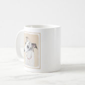 Whippet-schildering - Kute Original Dog Art Koffiemok (Voorkant links)