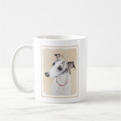 Whippet-schildering - Kute Original Dog Art Koffiemok (Links)