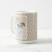Whippet-schildering - Kute Original Dog Art Koffiemok (Voorkant links)