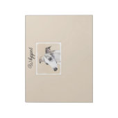 Whippet-schildering - Kute Original Dog Art-laptop Notitieblok (Linkerzijde)