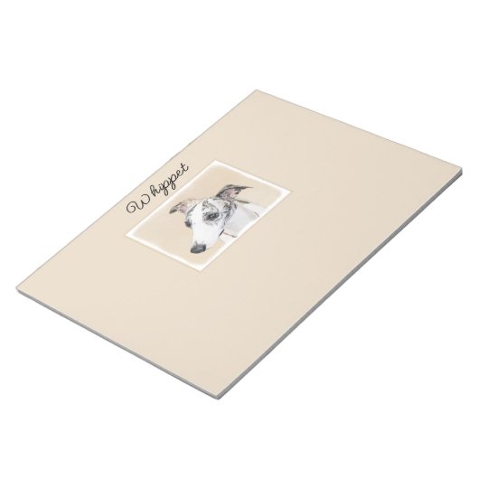 Whippet-schildering - Kute Original Dog Art-laptop Notitieblok (Schuin)