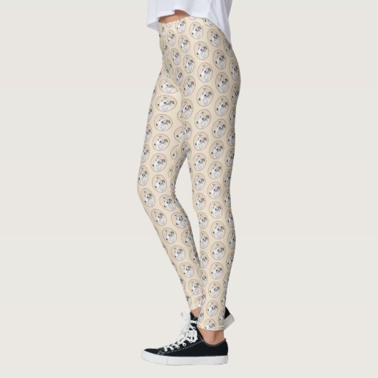 Whippet-schildering - Kute Original Dog Art Leggings (Links)