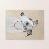 Whippet-schildering - Kute Original Dog Art Legpuzzel (Horizontaal)