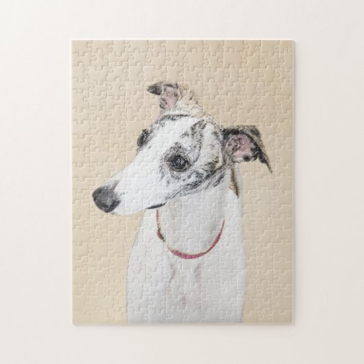 Whippet-schildering - Kute Original Dog Art Legpuzzel (Verticaal)