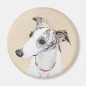 Whippet-schildering - Kute Original Dog Art Magneet (Voorkant)