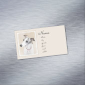 Whippet-schildering - Kute Original Dog Art Magnetisch Visitekaartje (Voorbeeld)
