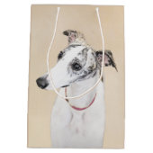 Whippet-schildering - Kute Original Dog Art Medium Cadeauzakje (Achterkant)