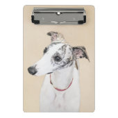 Whippet-schildering - Kute Original Dog Art Mini Klembord (Voorkant)