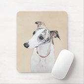 Whippet-schildering - Kute Original Dog Art Muismat (Met muis)