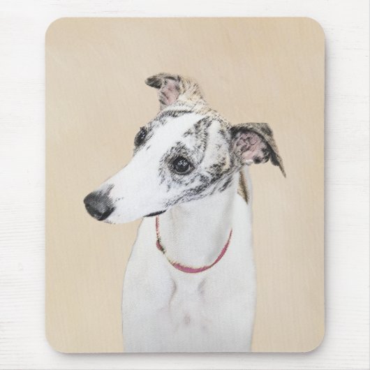 Whippet-schildering - Kute Original Dog Art Muismat (Voorkant)