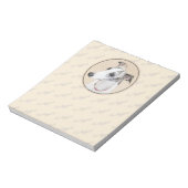 Whippet-schildering - Kute Original Dog Art Notitieblok (Linkerzijde)