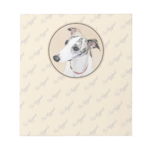 Whippet-schildering - Kute Original Dog Art Notitieblok
