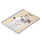 Whippet-schildering - Kute Original Dog Art Notitieboek (Linkerzijde)