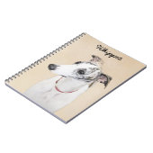 Whippet-schildering - Kute Original Dog Art Notitieboek (Linkerzijde)