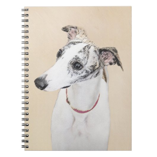 Whippet-schildering - Kute Original Dog Art Notitieboek (Voorkant)