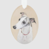Whippet-schildering - Kute Original Dog Art Ornament (voorkant)