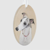 Whippet-schildering - Kute Original Dog Art Ornament (voorkant)