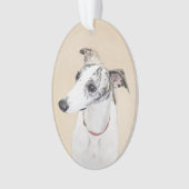 Whippet-schildering - Kute Original Dog Art Ornament (voorkant)