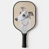 Whippet-schildering - Kute Original Dog Art Pickleball Paddle (Achterkant)