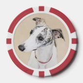Whippet-schildering - Kute Original Dog Art Poker Chips (Voorkant)