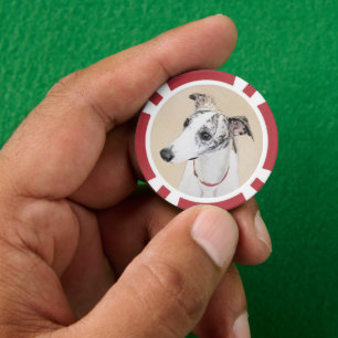 Whippet-schildering - Kute Original Dog Art Poker Chips