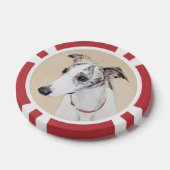 Whippet-schildering - Kute Original Dog Art Poker Chips (Enkel)