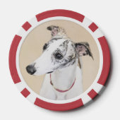 Whippet-schildering - Kute Original Dog Art Poker Chips (Achterkant)