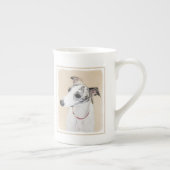 Whippet-schildering - Kute Original Dog Art Porselein Kop (Rechts)