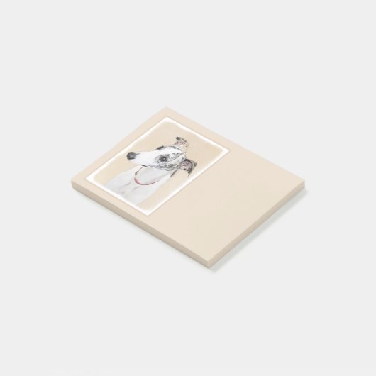 Whippet-schildering - Kute Original Dog Art Post-it® Notes (Schuin)