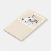 Whippet-schildering - Kute Original Dog Art Post-it® Notes (Schuin)
