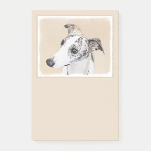 Whippet-schildering - Kute Original Dog Art Post-it® Notes (Voorkant)