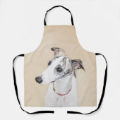 Whippet-schildering - Kute Original Dog Art Schort (Voorkant)