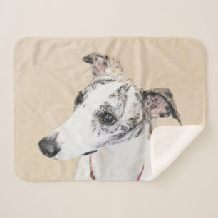 Whippet-schildering - Kute Original Dog Art Sherpa Deken