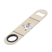Whippet-schildering - Kute Original Dog Art Speed Flessenopener (Voorkant Gekanteld)