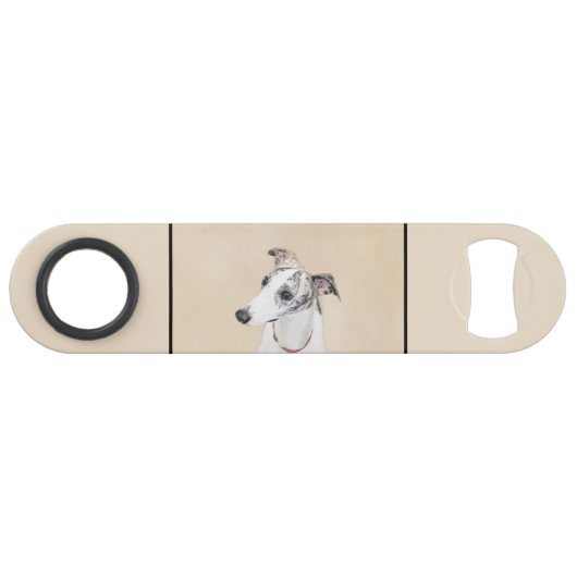 Whippet-schildering - Kute Original Dog Art Speed Flessenopener (Voorkant (Horizontaal))